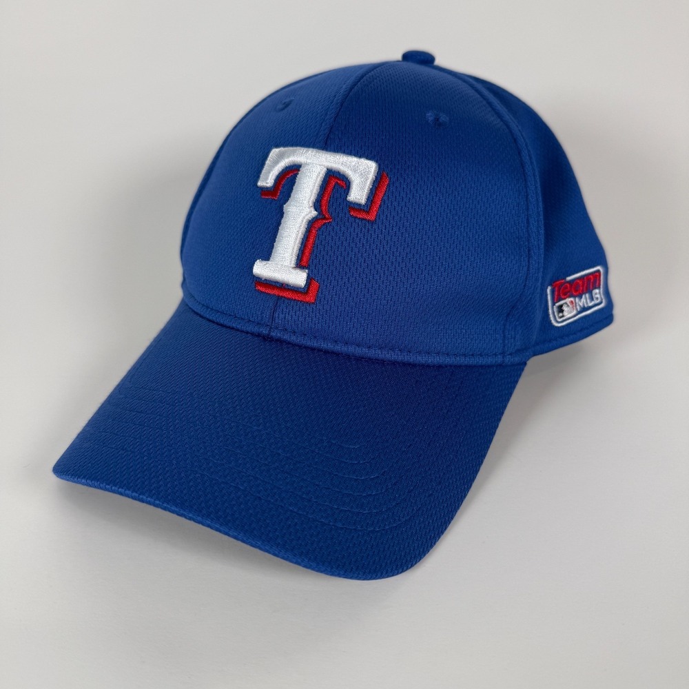 Texas Rangers OC Sports Baseball Cap Blue MLB OSFM Adjustable Hook/Loop One Size